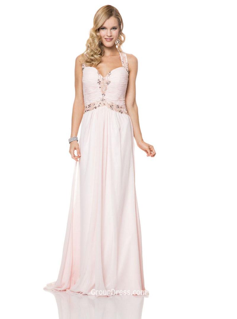 Backless Chiffon Prom Dress - Elegant And Beautiful
