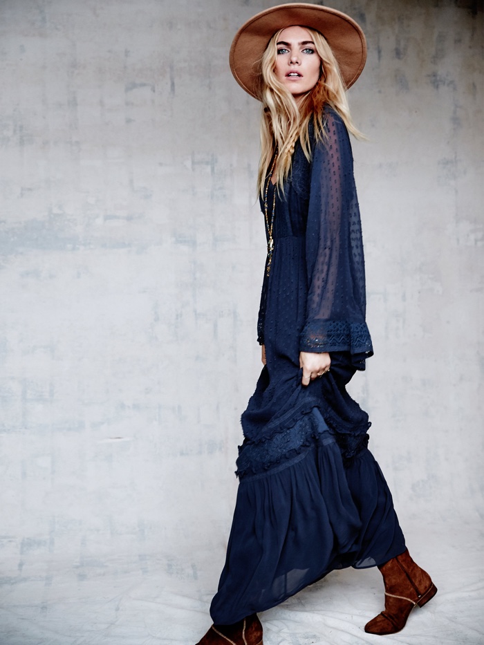 Bell Sleeve Chiffon Dress : Online Fashion Review