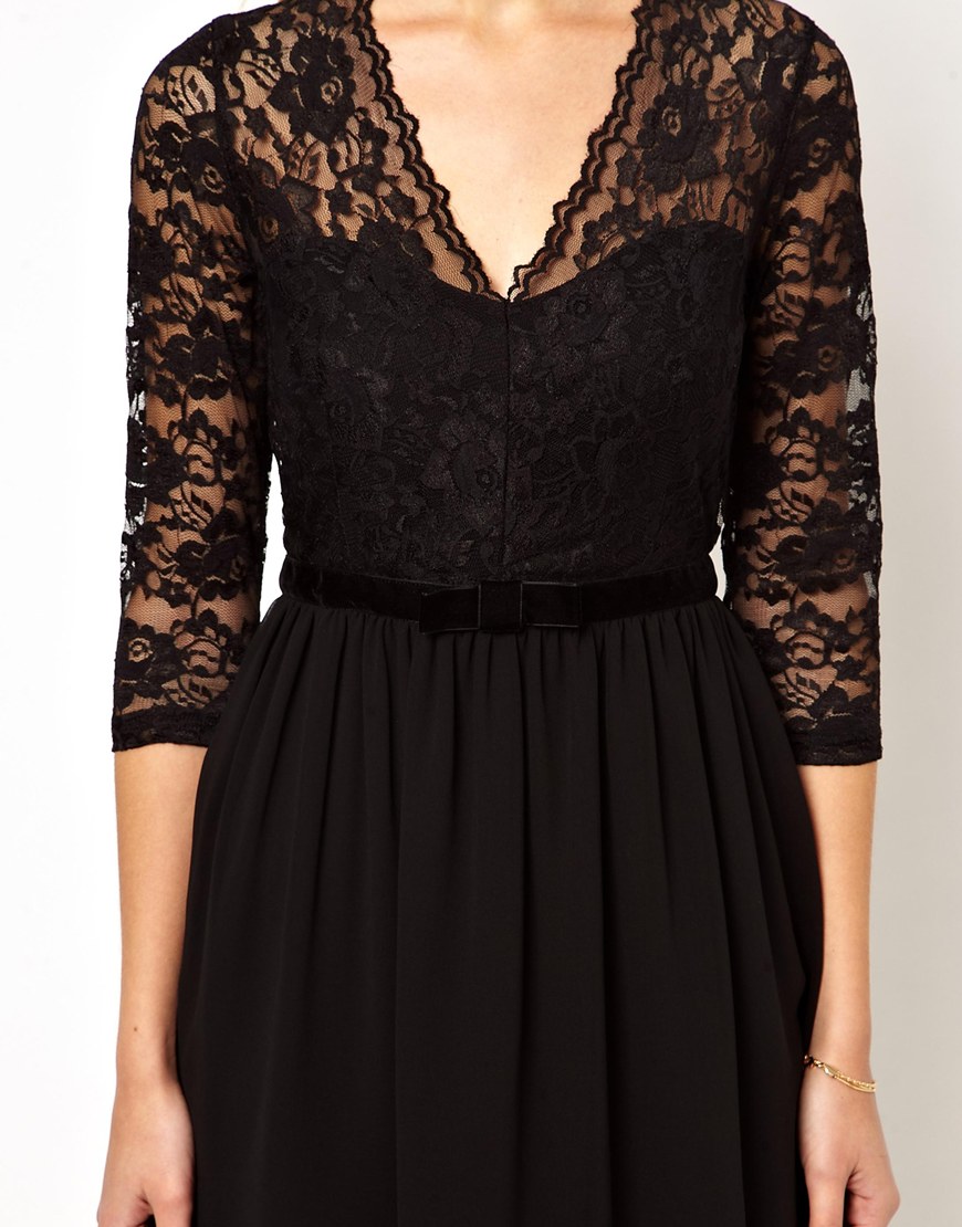 Black Lace Scalloped Dress : Beautiful And Elegant