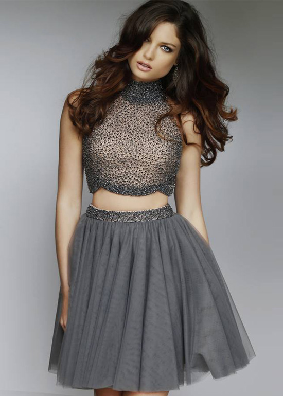 Cocktail Two Piece Dress - Elegant And Beautiful