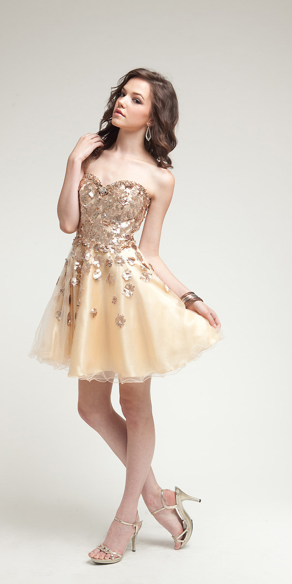Gold Metallic Evening Gown & Make You Look Thinner