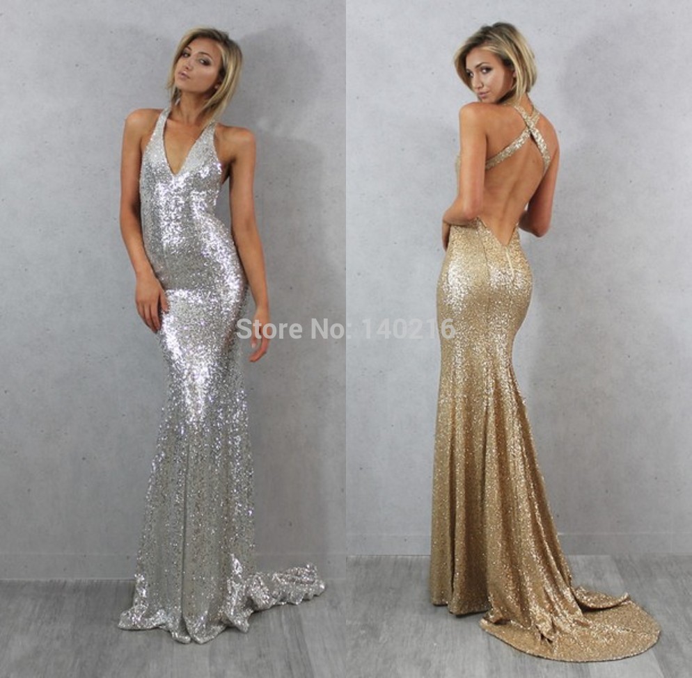 Gold Metallic Evening Gown & Make You Look Thinner