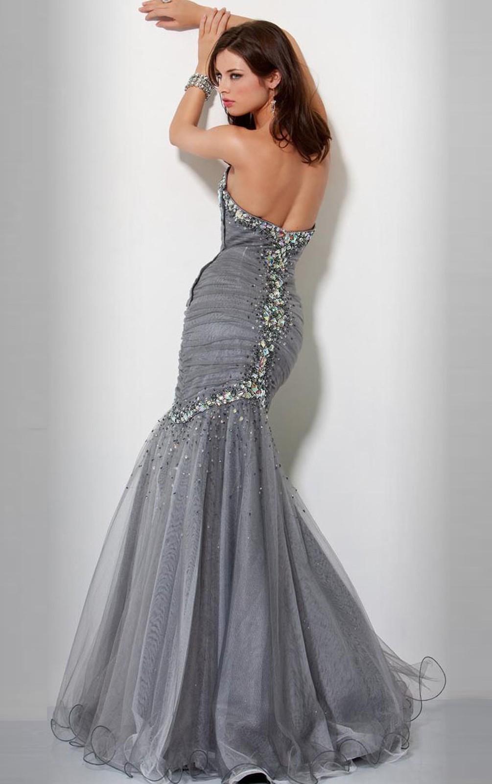 Grey Backless Prom Dress - Trends For Fall