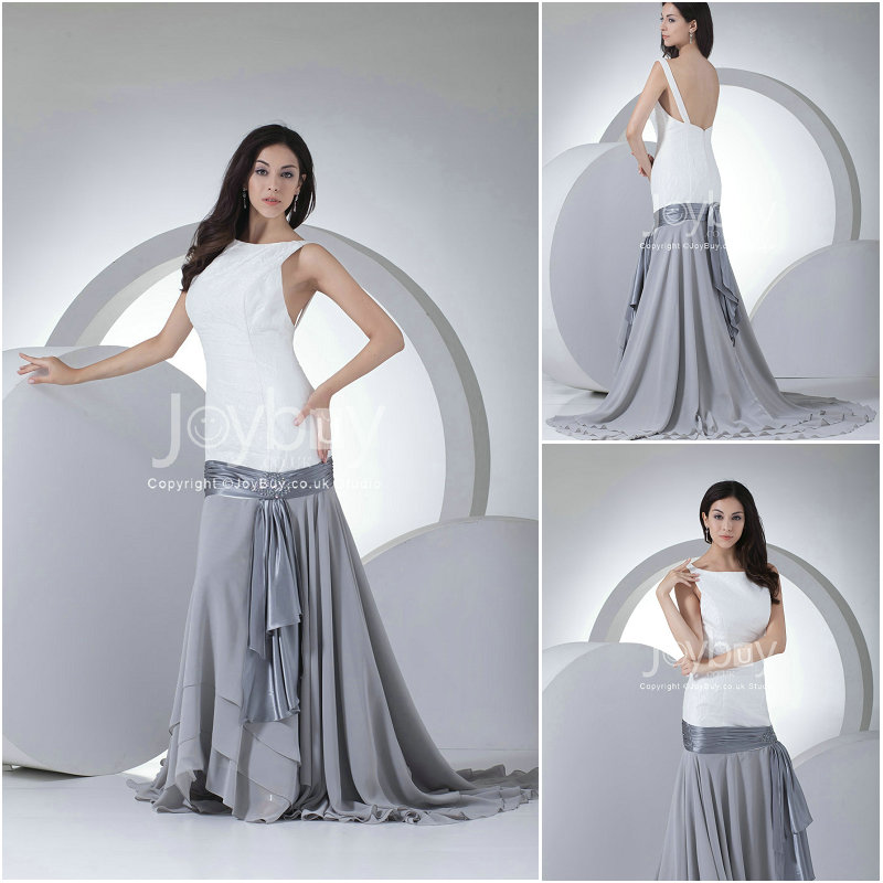 Grey Backless Prom Dress - Trends For Fall