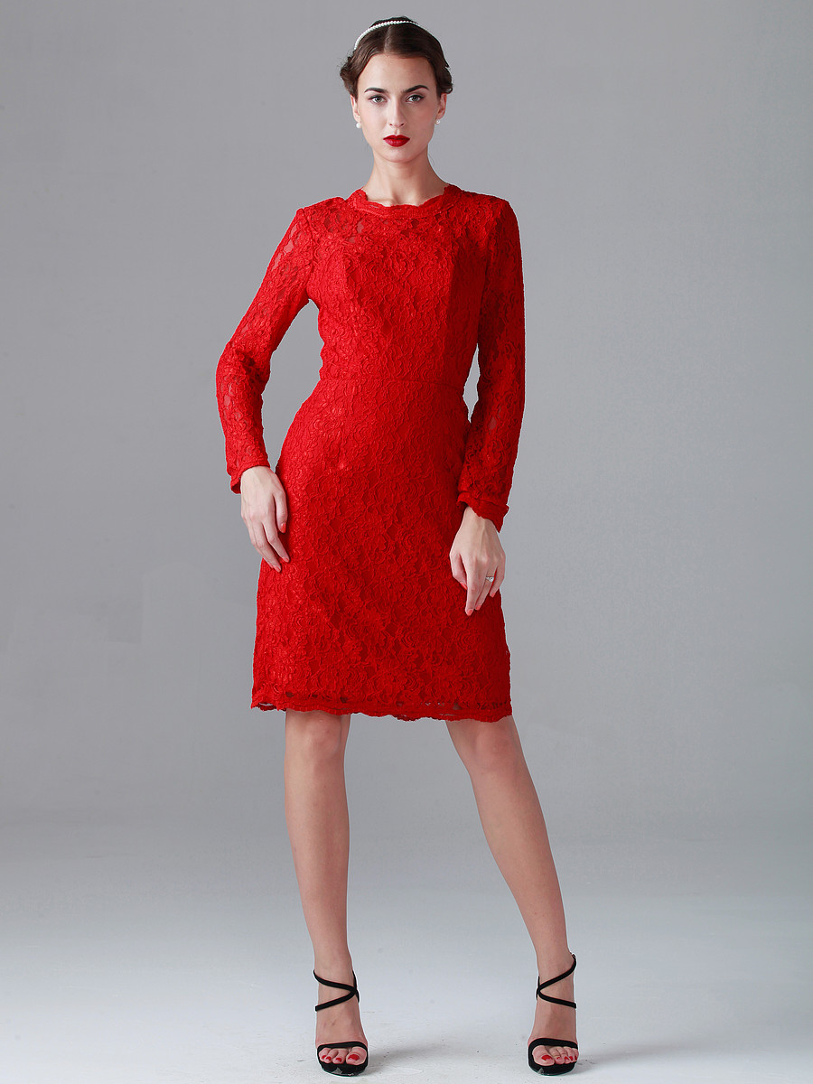 Lace Red Dress Long & 2017-2018 Fashion Trend
