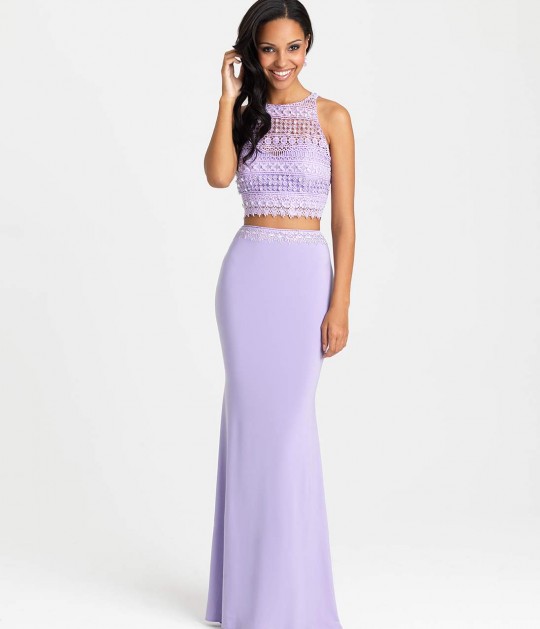Lavender Two Piece Prom Dress - Fashion Week Collections