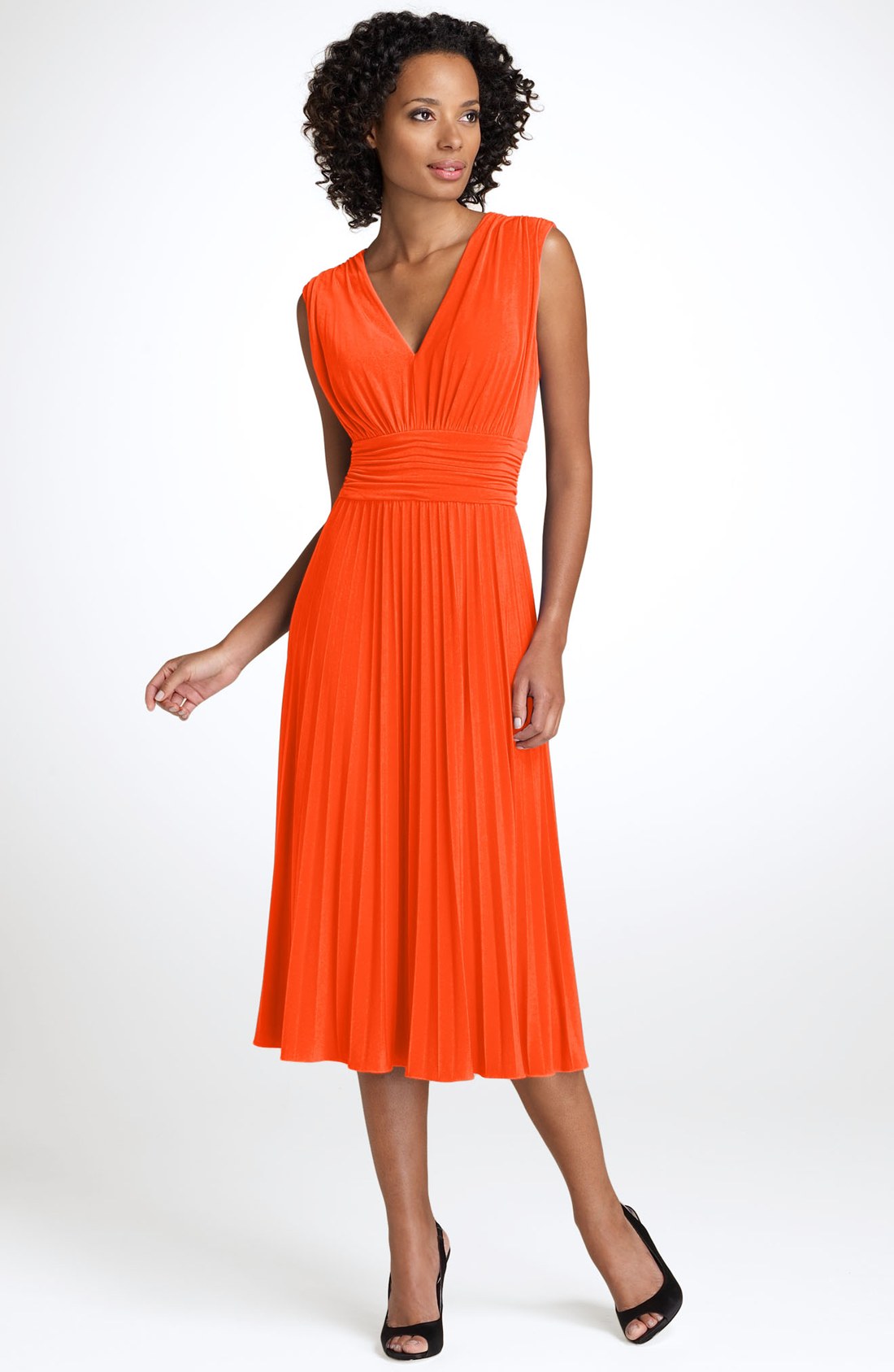 Orange Jersey Dress : Online Fashion Review
