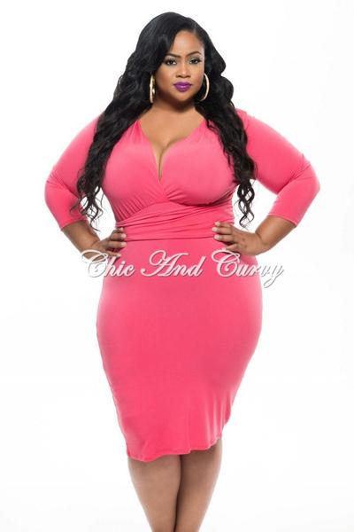 Pink Bodycon Dress Plus Size & For Beautiful Ladies