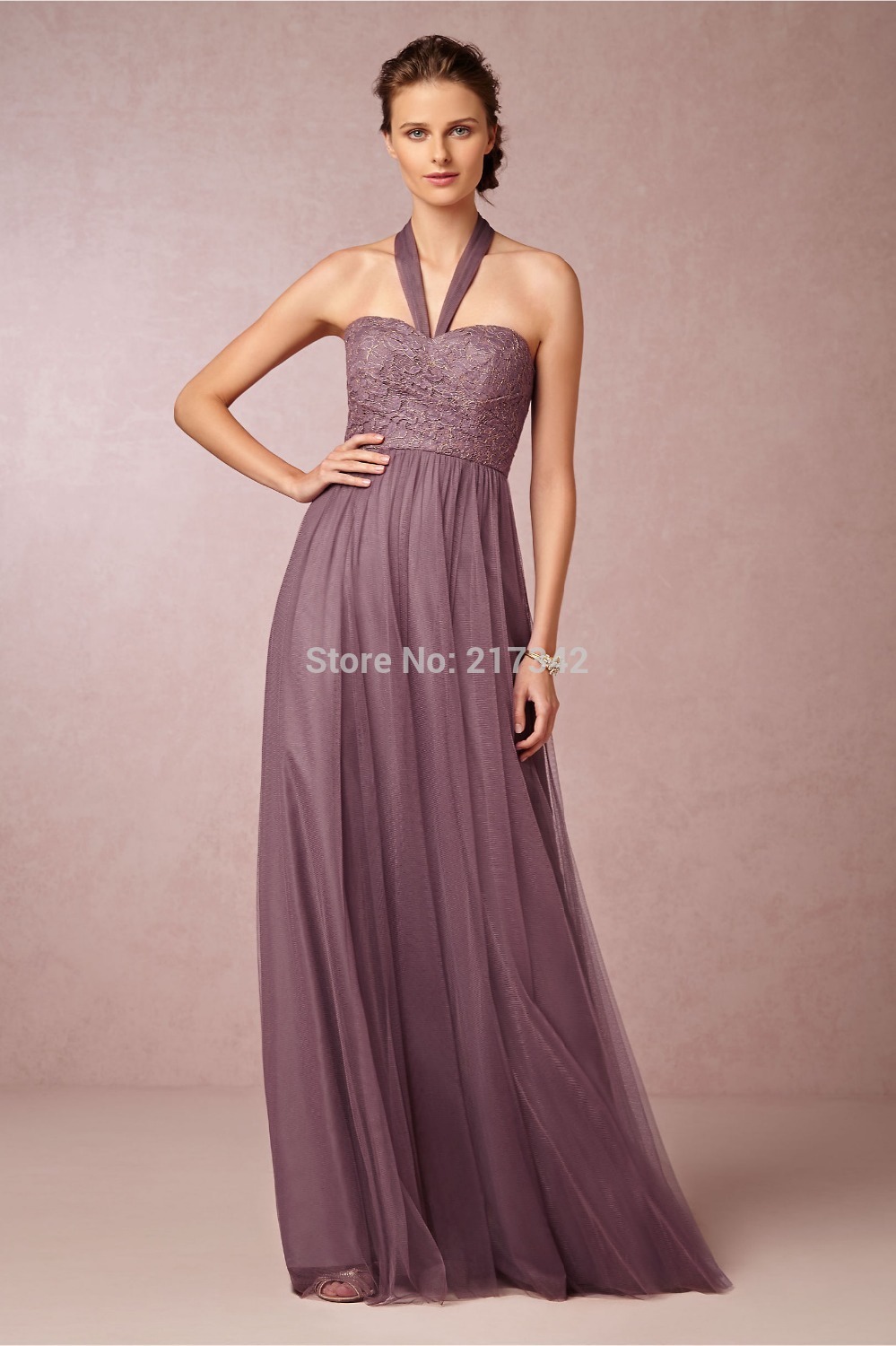 Purple Full Length Dress & Online Fashion Review