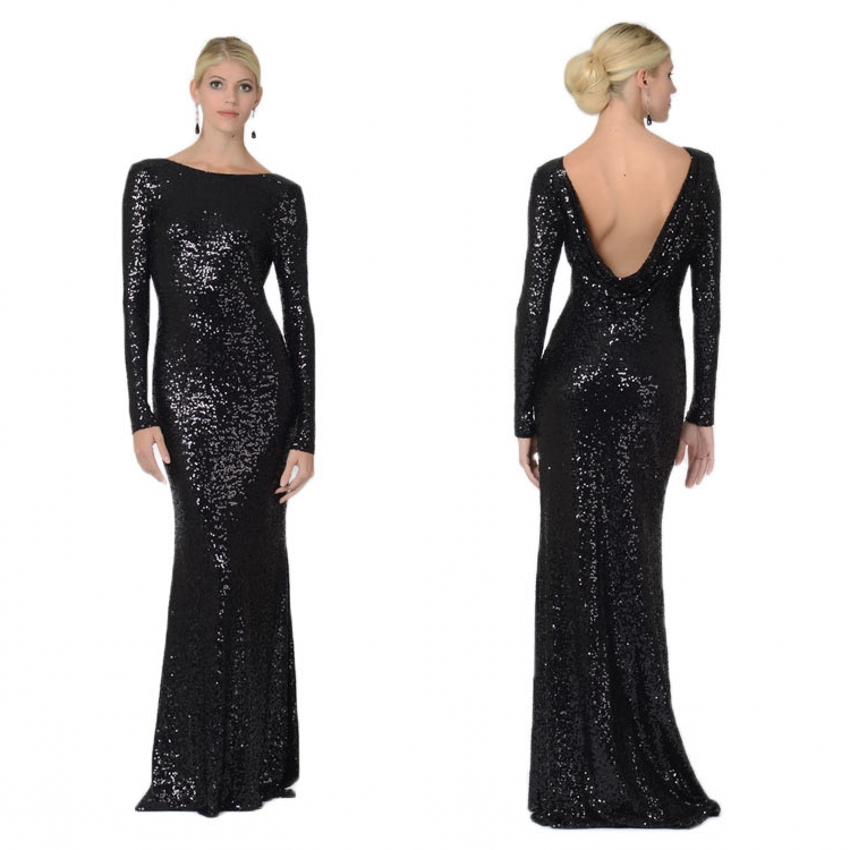 Sequin Black Long Dress & Make Your Life Special