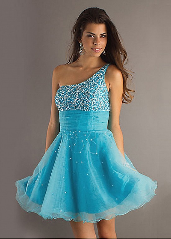 One Shoulder Short Prom Dress - Ocodea.com