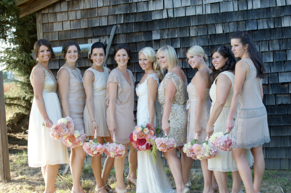 Sparkly Blush Bridesmaid Dresses & Trends For Fall