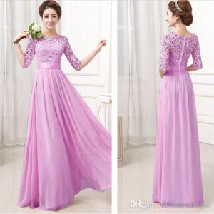 Long Pink Single Piece Dress