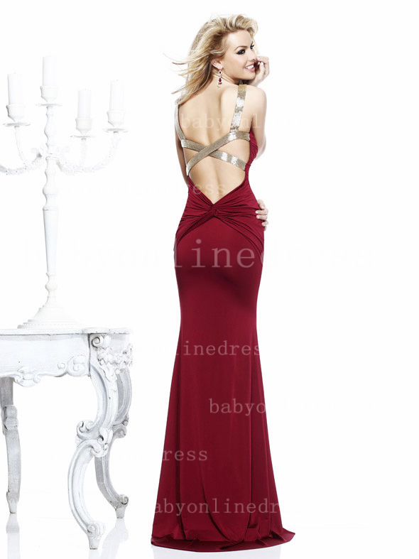 Backless Burgundy Prom Dress & Online Fashion Review
