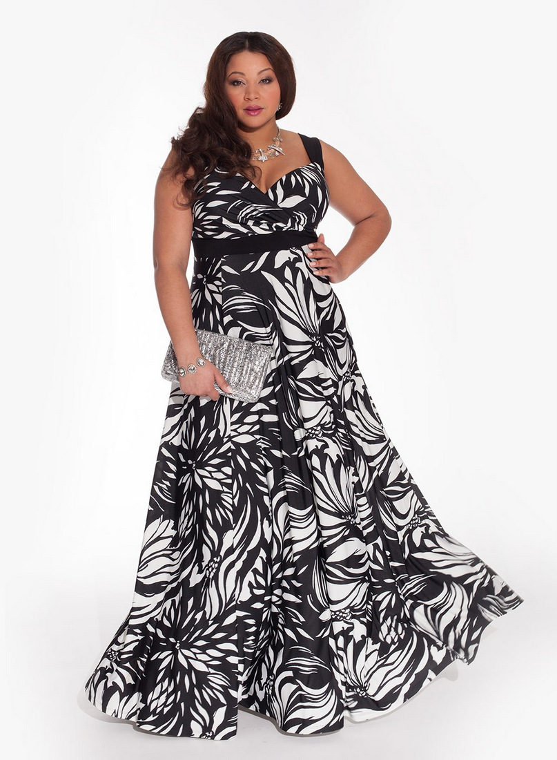 Black And White Gowns Plus Size - Always In Vogue 2017
