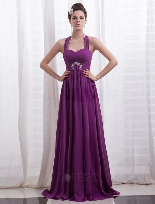 Deep Purple Evening Gowns - Fashion Show Collection