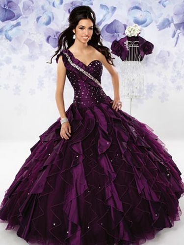Deep Purple Evening Gowns - Fashion Show Collection - Dresses Ask