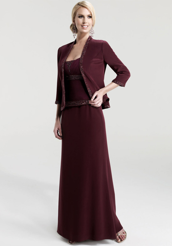 Floor Length Dress With Jacket : Be Beautiful And Chic