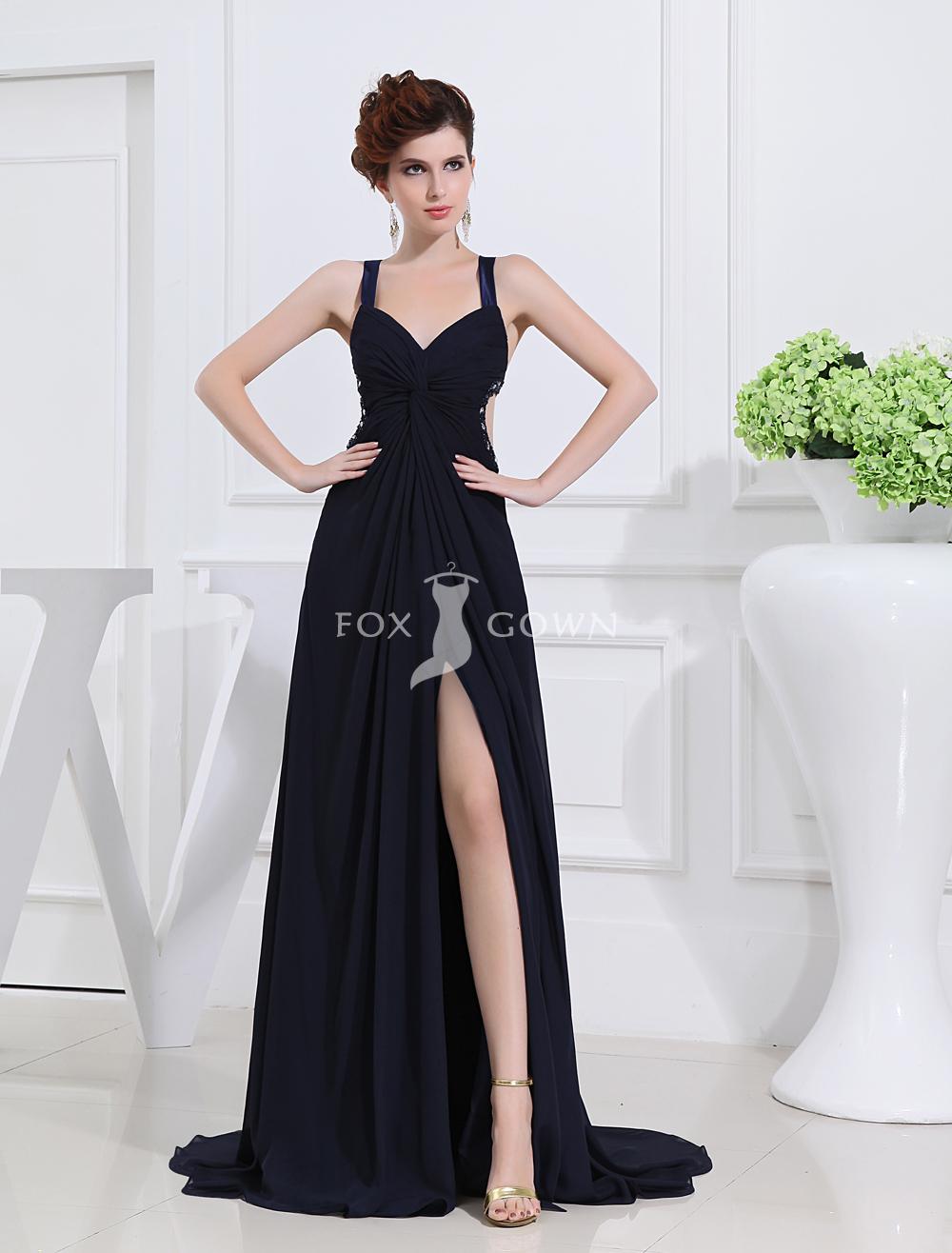 Floor Length Dress With Slit & 2017-2018 Fashion Trend