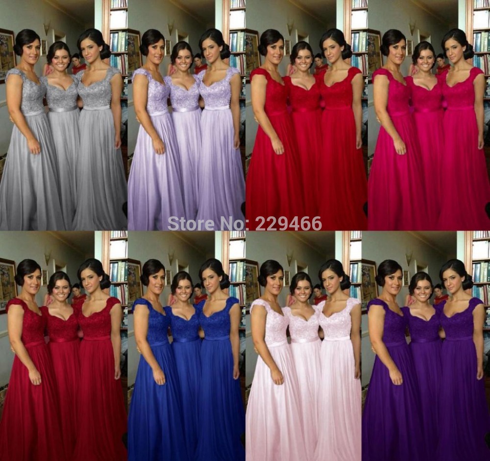 Grey Floor Length Bridesmaid Dresses : The Trend Of The Year
