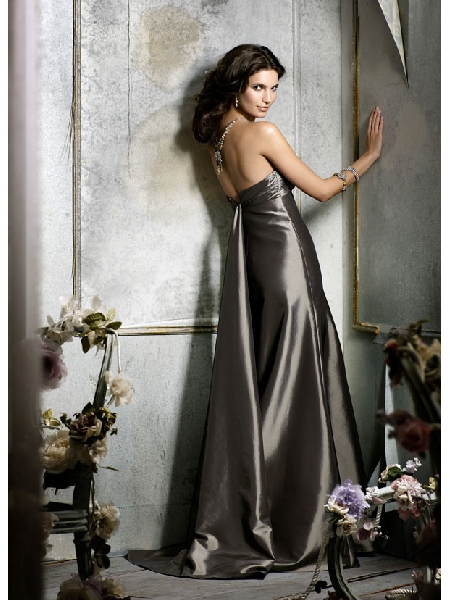 Grey Floor Length Bridesmaid Dresses : The Trend Of The Year