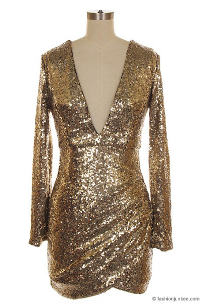 Plus Size Rose Gold Sequin Dress : Different Occasions