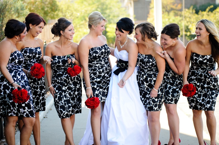 Red Black And White Wedding Bridesmaid Dresses - Overview 2017