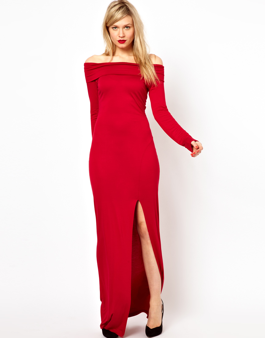 Red Jersey Maxi Dress - Overview 2017 - Dresses Ask