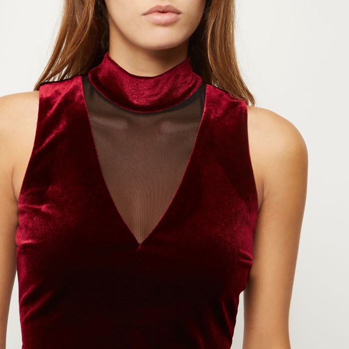 River Island Dark Red Dress : Online Fashion Review