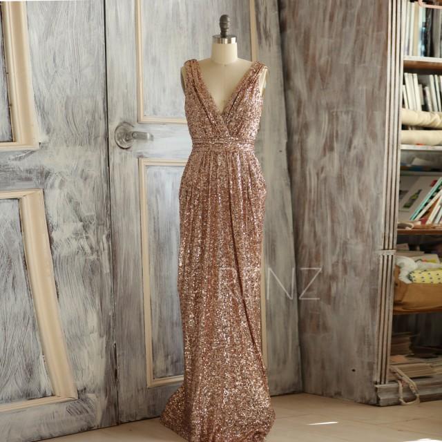 Rose Gold Sequin Cocktail Dress - 2017 Fashion Trends
