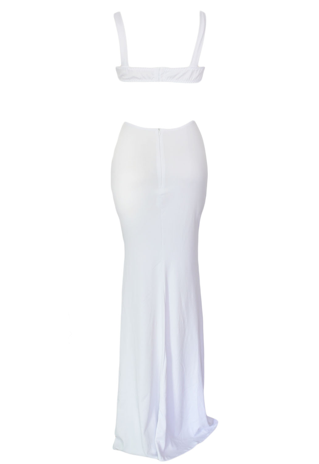 White Backless Mermaid Dress : Fashion Week Collections