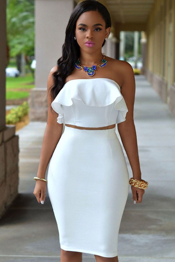 White Bodycon Halter Dress : Make You Look Thinner - Dresses Ask